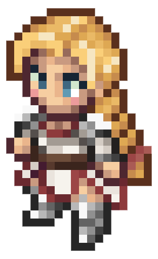 Premier personnage en pixel art pour Embers Tactics
